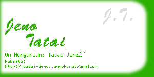 jeno tatai business card